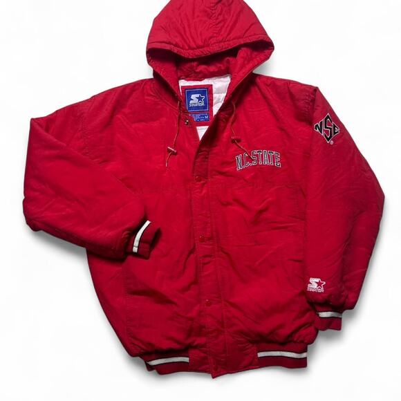 Starter 90s Vintage North Carolina NC State University Wolfpack Jacket Medium - Picture 2 of 7